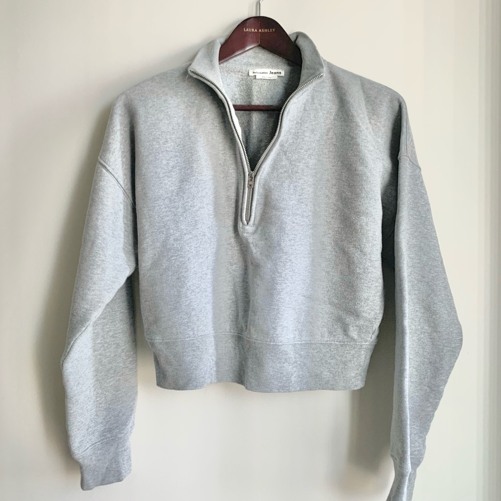 Reformation half zip sweatshirt
